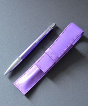 Zestaw Prezentowy Parker Długopis Urban Fioletowy GT i skórzane etui do długopisu 2093381✓  Prezent dla nauczyciela✓ Długopis Parker z dedykacją (2).JPG